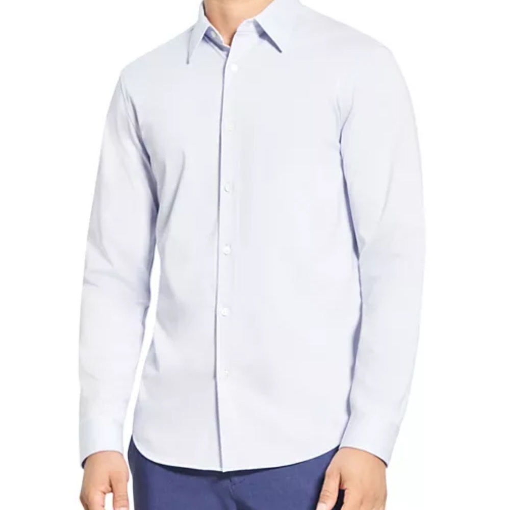 Theory Men’s Sylvain Structure Knit Shirt Light Blue XL